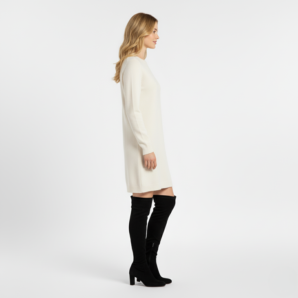 Women's Long-Sleeve Knit Sweater Dress
