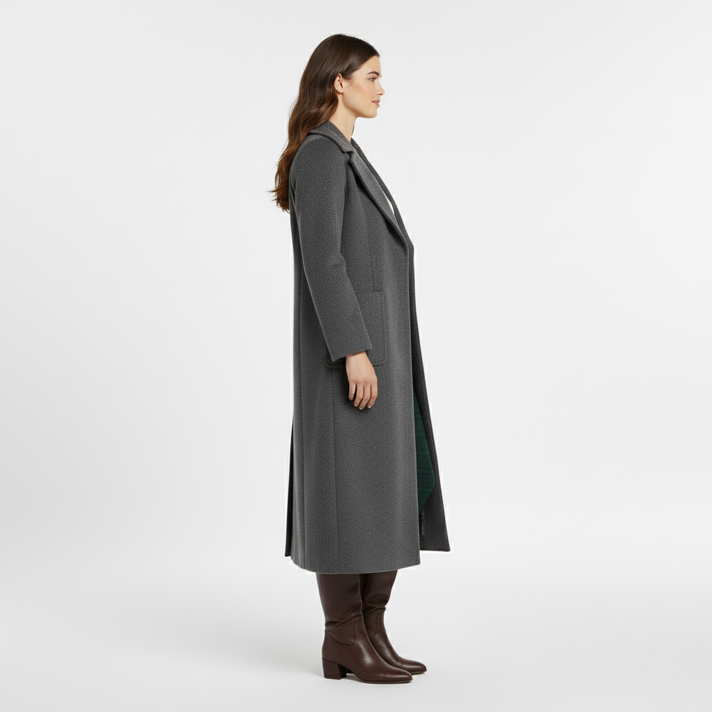 Women's Long Structured Wool Coat