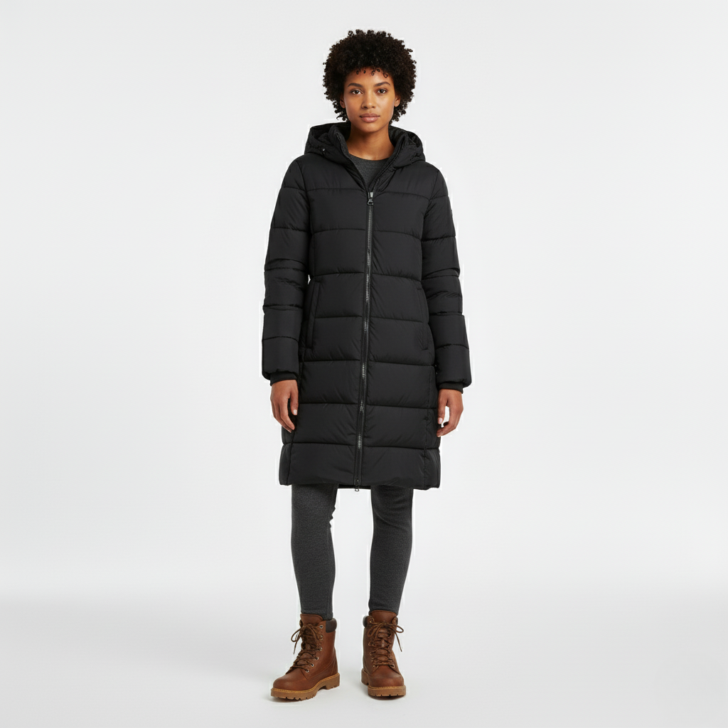 Women's Long Hooded Puffer Coat