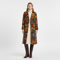 Women's Geometric-Pattern Wool Coat