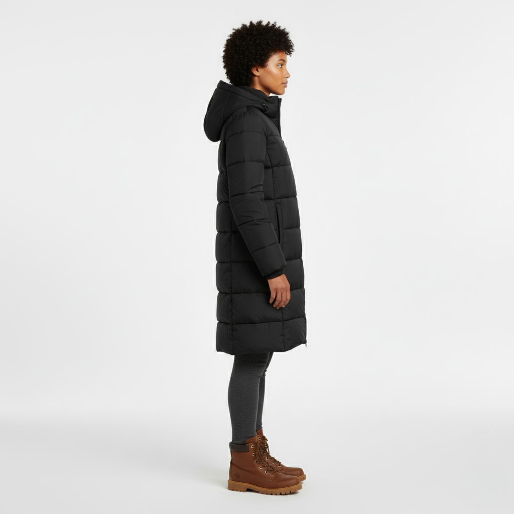 Women's Long Hooded Puffer Coat