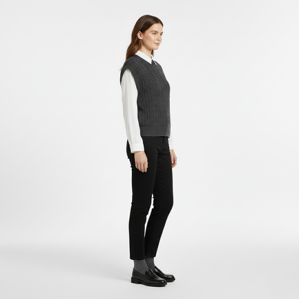 Women's Cable-Knit Sweater Vest