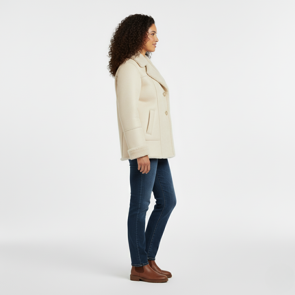 Women's Faux-Shearling-Lined Peacoat