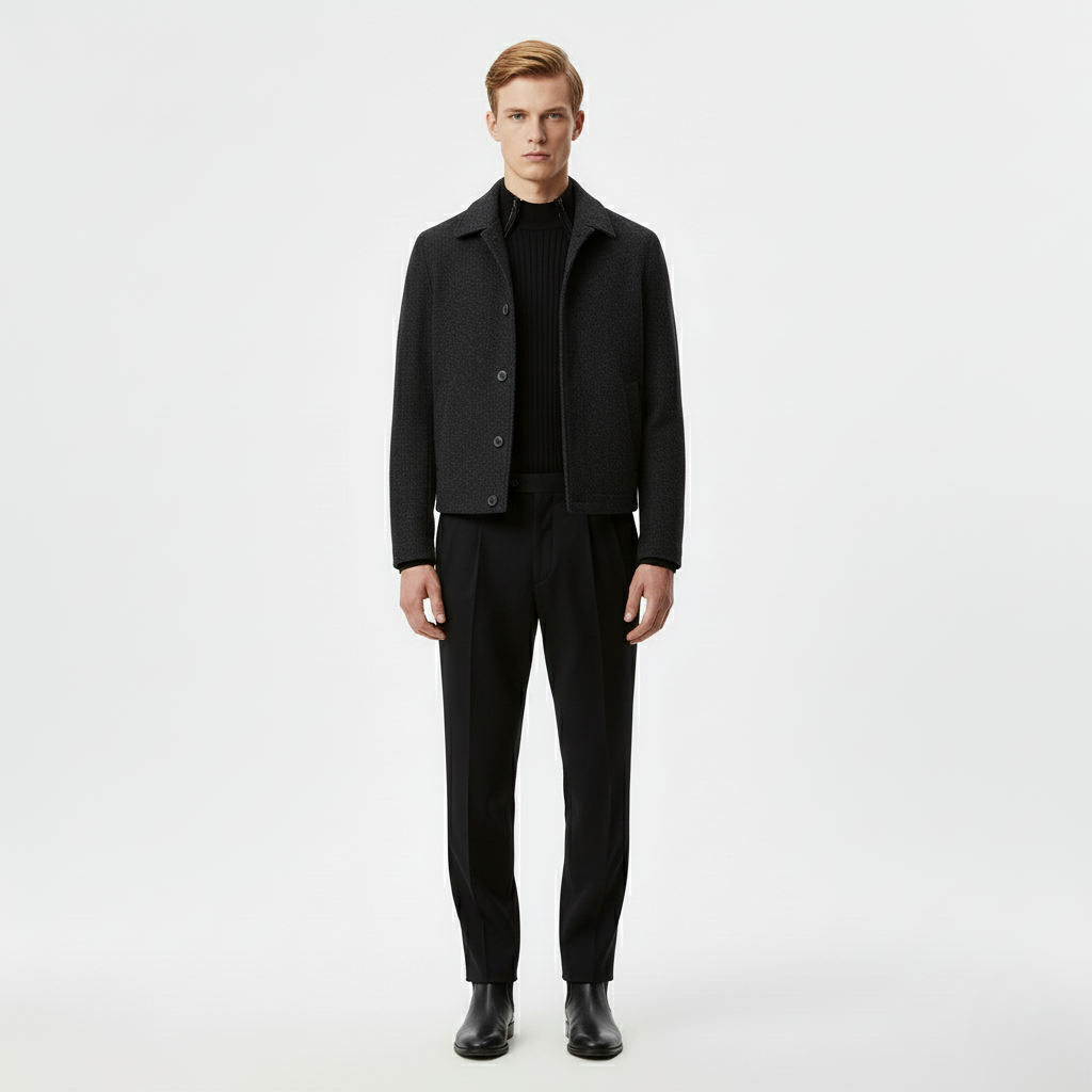 Men's Minimal Textured Jacket