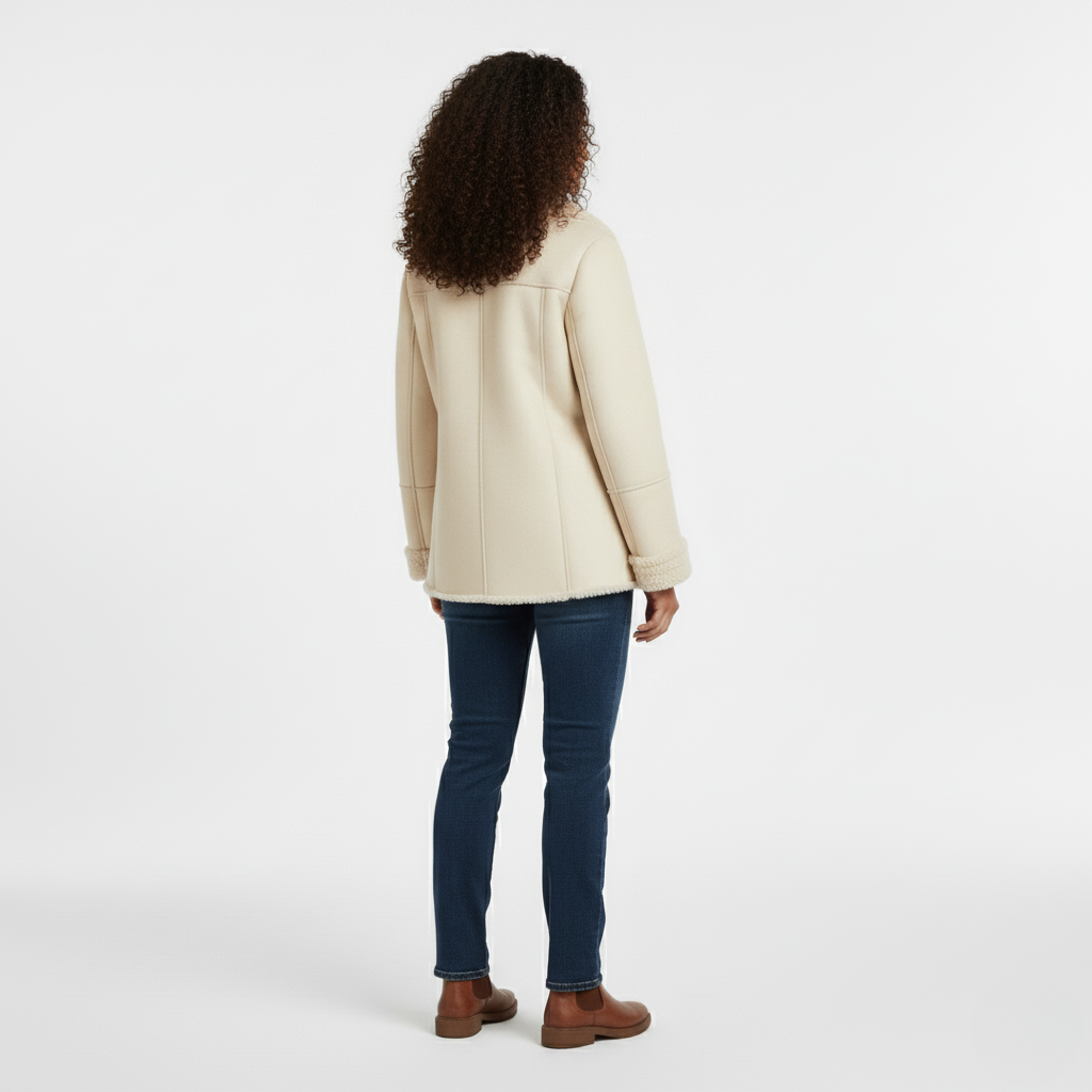 Women's Faux-Shearling-Lined Peacoat
