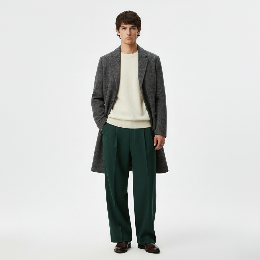 Men's Tailored Wool Overcoat