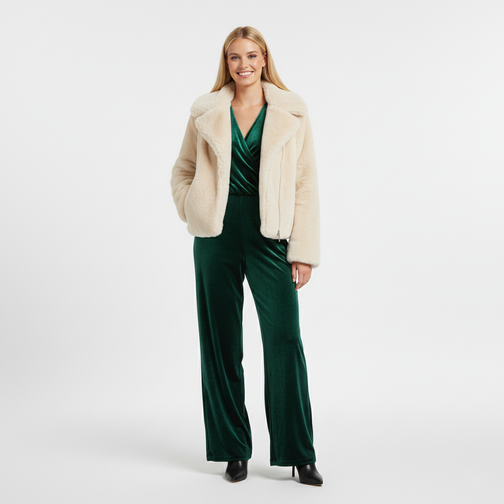 Women's Textured Faux-Fur Jacket