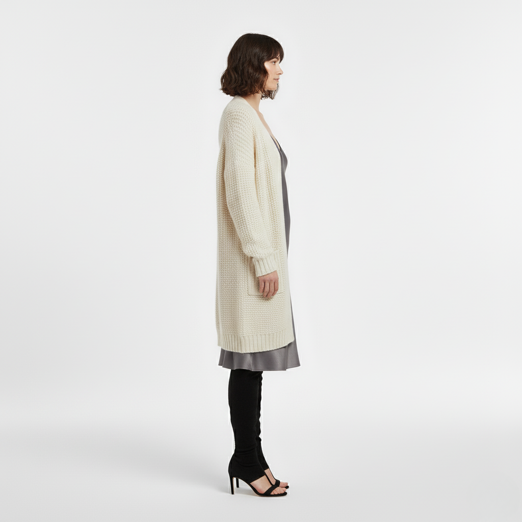 Women's Long Open-Front Knit Cardigan