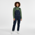 Women's Relaxed Straight-Leg Denim Overalls