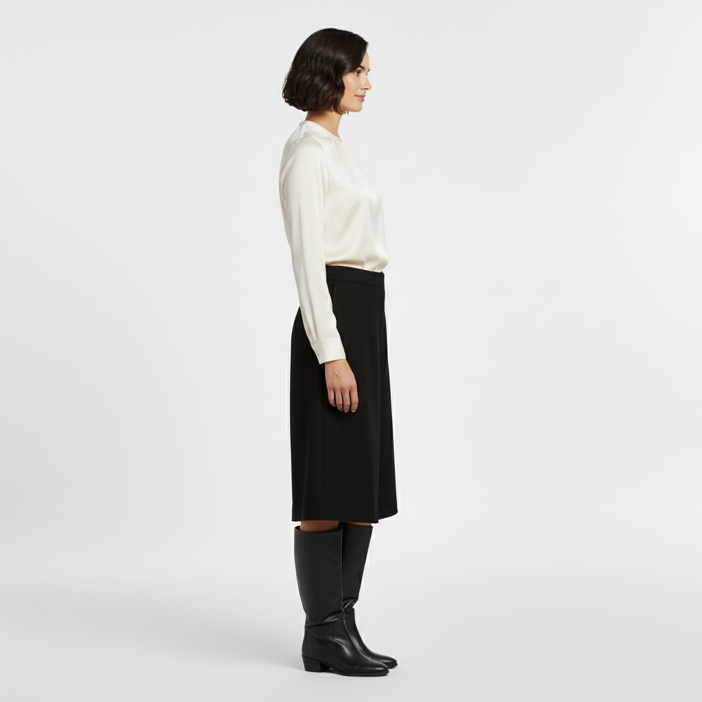Women's Draped Satin Blouse