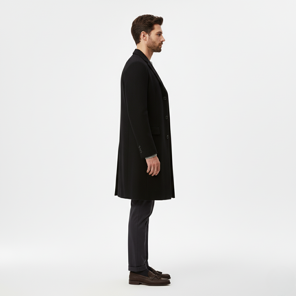 Men's Minimal Structured Overcoat