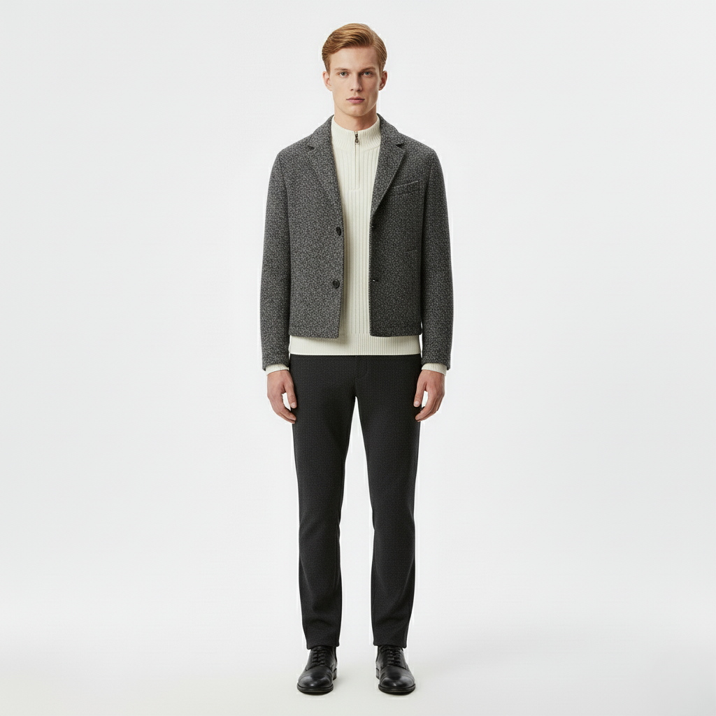 Men's Tailored Textured Jacket
