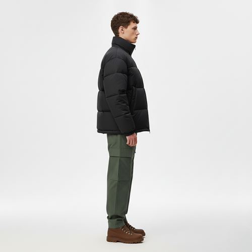 Men's High-Collar Zip Puffer Jacket