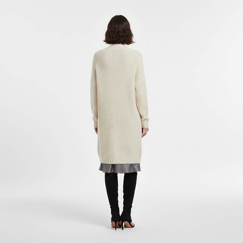 Women's Long Open-Front Knit Cardigan