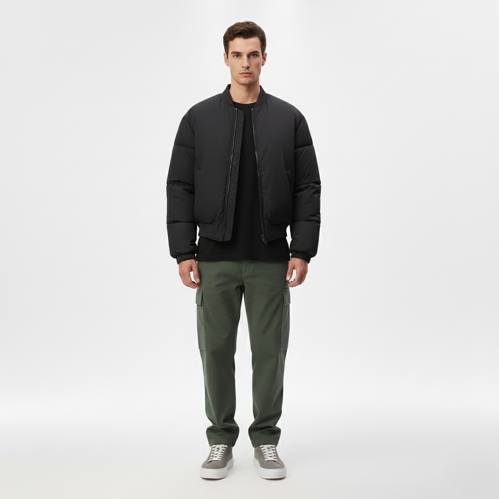 Men's Insulated Bomber Puffer Jacket