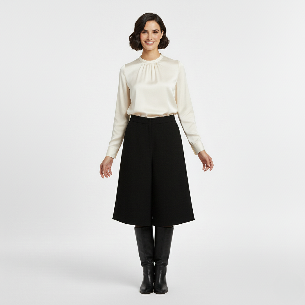 Women's Draped Satin Blouse